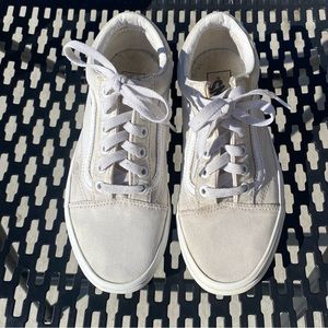 White Old Skool Vans